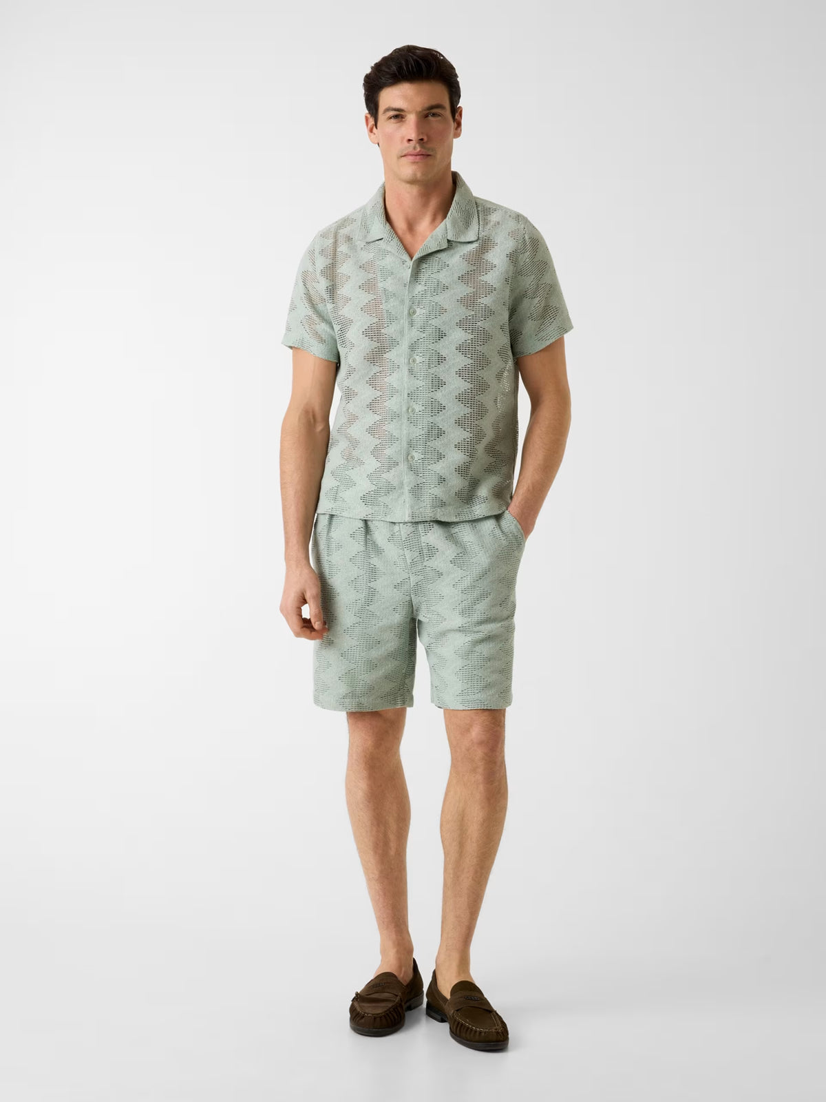GUESS LATTICE KNIT SHIRT