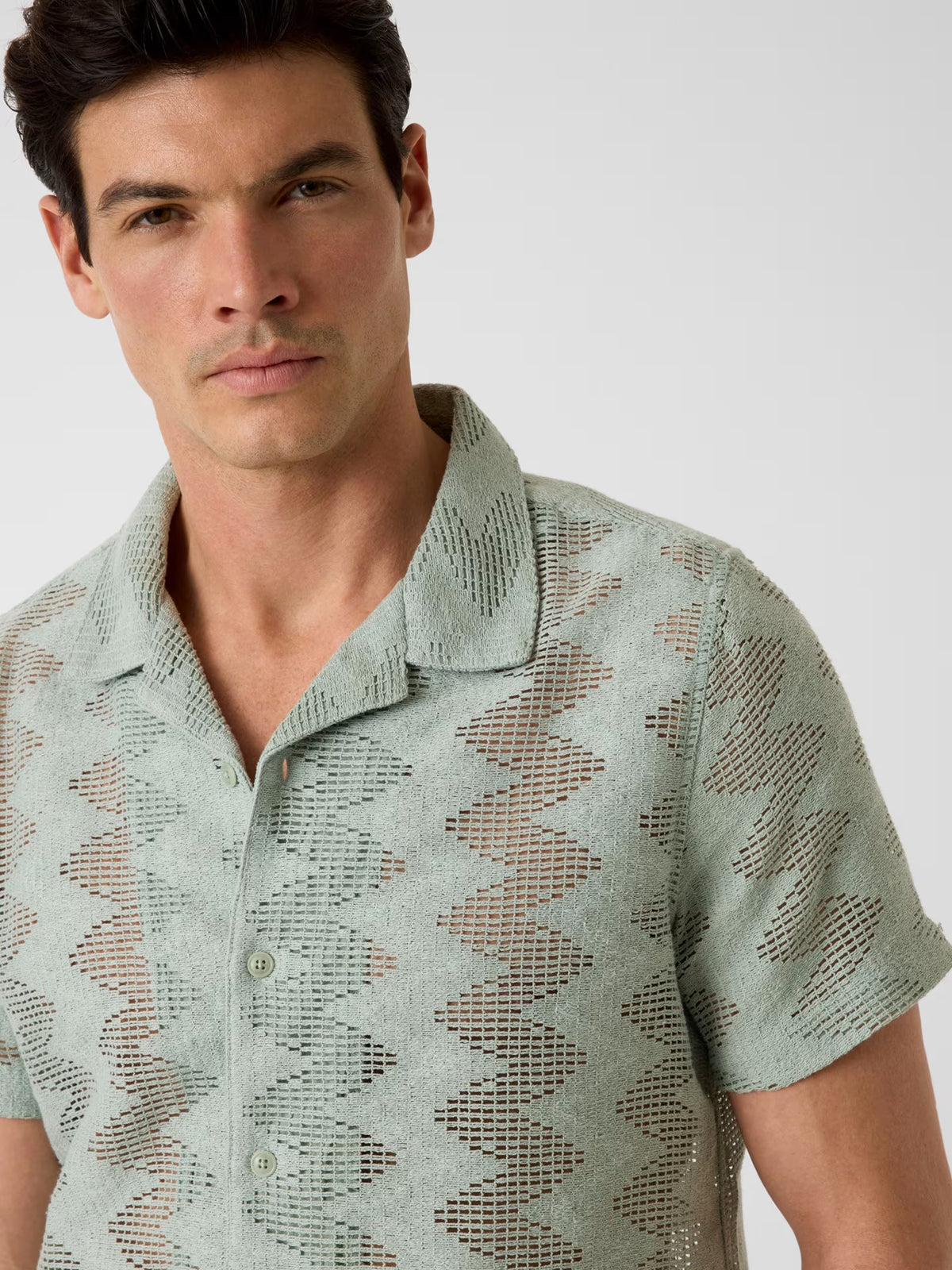 GUESS LATTICE KNIT SHIRT