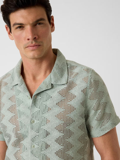 GUESS LATTICE KNIT SHIRT