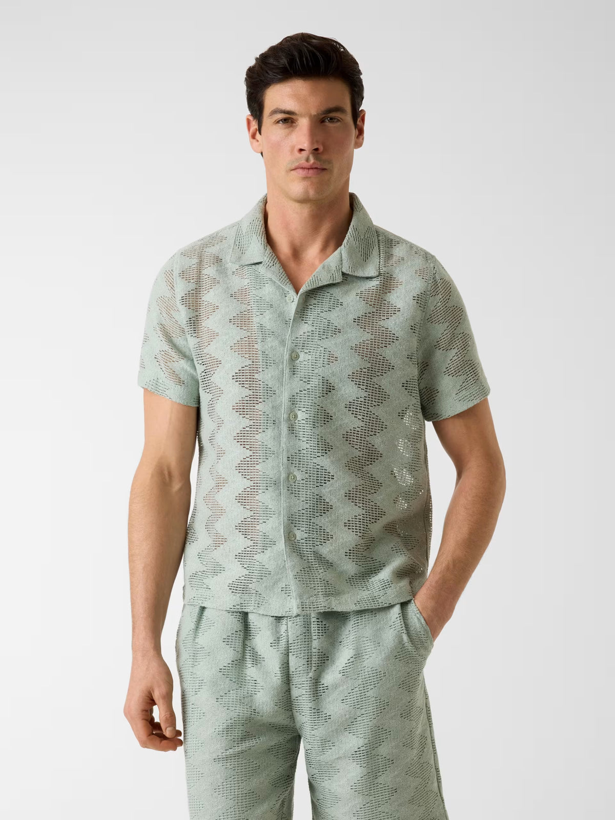 GUESS LATTICE KNIT SHIRT