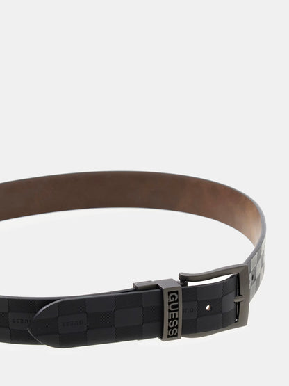 GUESS LEATHER REVERSIBLE LOGO BELT