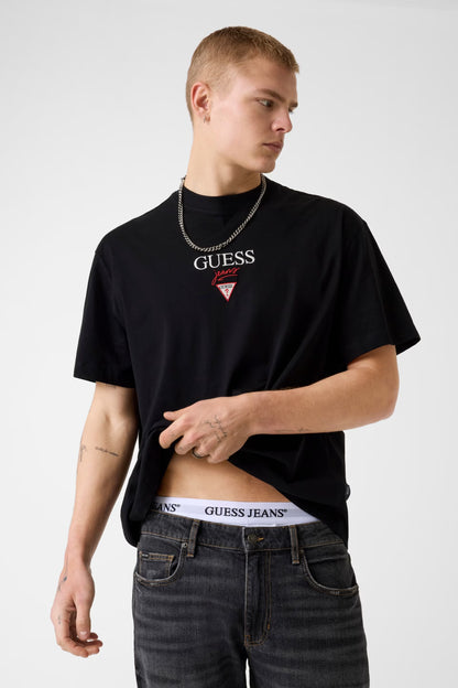 GUESS JEANS OVERSIZED PRINTED LOGO T SHIRT