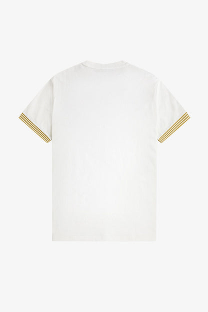 FRED PERRY STRIPED CUFF T SHIRT