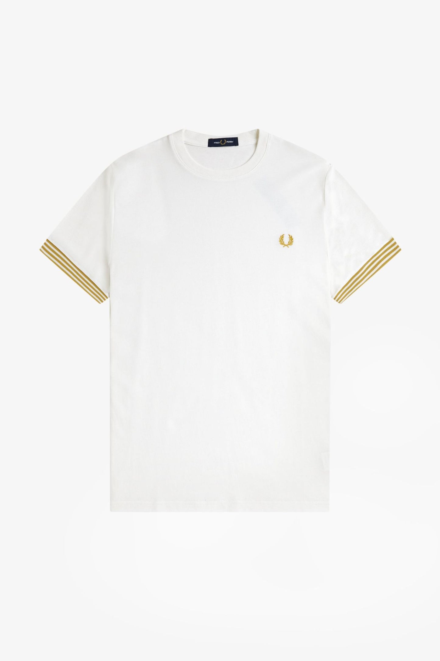 FRED PERRY STRIPED CUFF T SHIRT