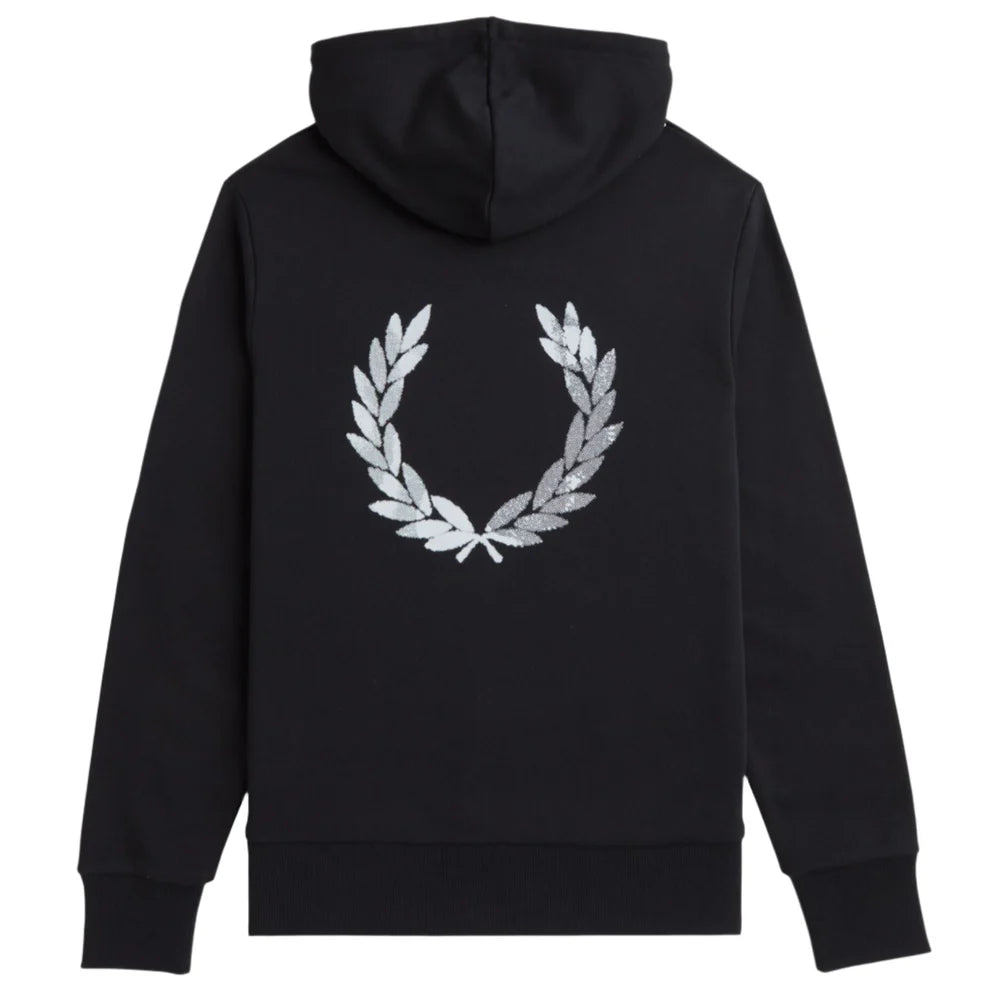 FRED PERRY HOODED SWEATSHIRT WITH GRAPHIC LOGO
