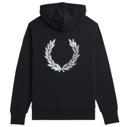 FRED PERRY HOODED SWEATSHIRT WITH GRAPHIC LOGO