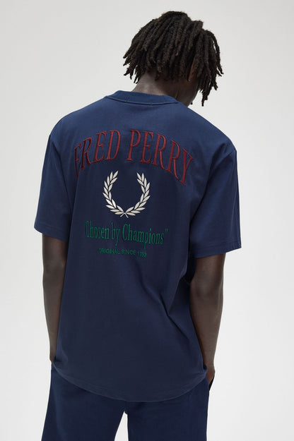 FRED PERRY EMBROIDERED CHAMPION T SHIRT