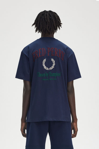 FRED PERRY EMBROIDERED CHAMPION T SHIRT