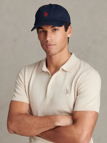 U.S POLO ASSN PREMIUM QUALITY MEN'S COTTON CREPE KNIT POLO SHIRT