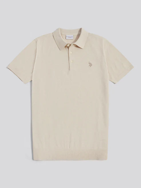 U.S POLO ASSN PREMIUM QUALITY MEN'S COTTON CREPE KNIT POLO SHIRT