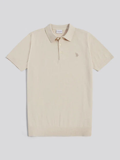 U.S POLO ASSN PREMIUM QUALITY MEN'S COTTON CREPE KNIT POLO SHIRT