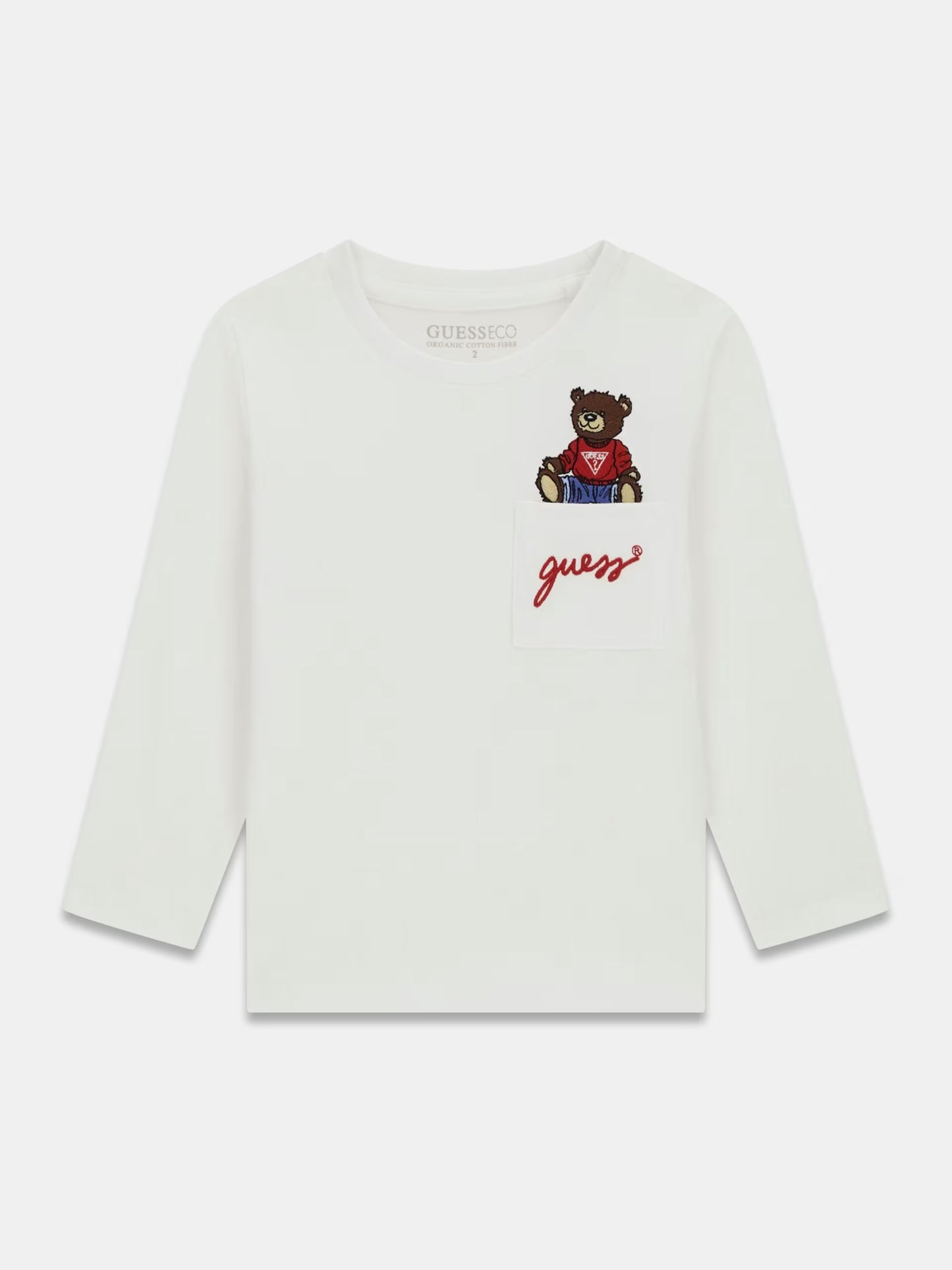 GUESS JEANS KIDS POCKET BEAR T SHIRT