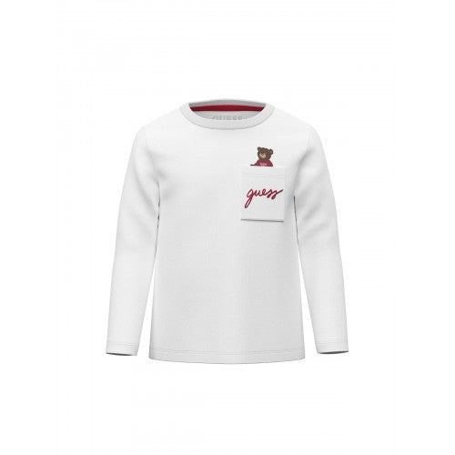 GUESS KIDS T-SHIRT WITH EMBROIDERED LOGO