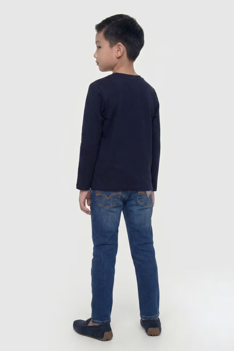 GUESS KIDS T-SHIRT WITH EMBROIDERED LOGO
