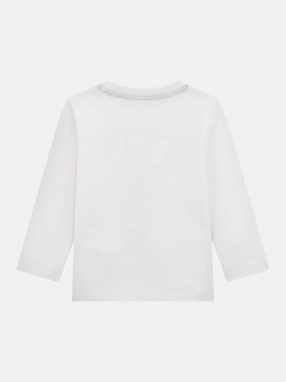 GUESS KIDS BEAR EMBROIDERY JERSEY T SHIRT