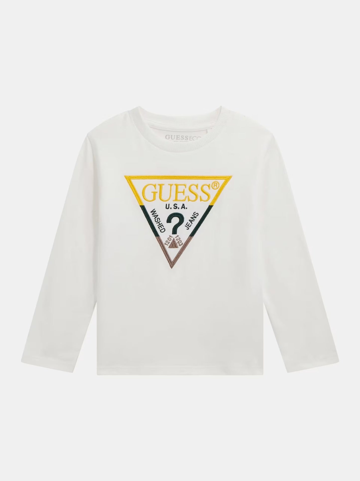 GUESS KIDS TRIANGLE LOGO JERSEY T SHIRT