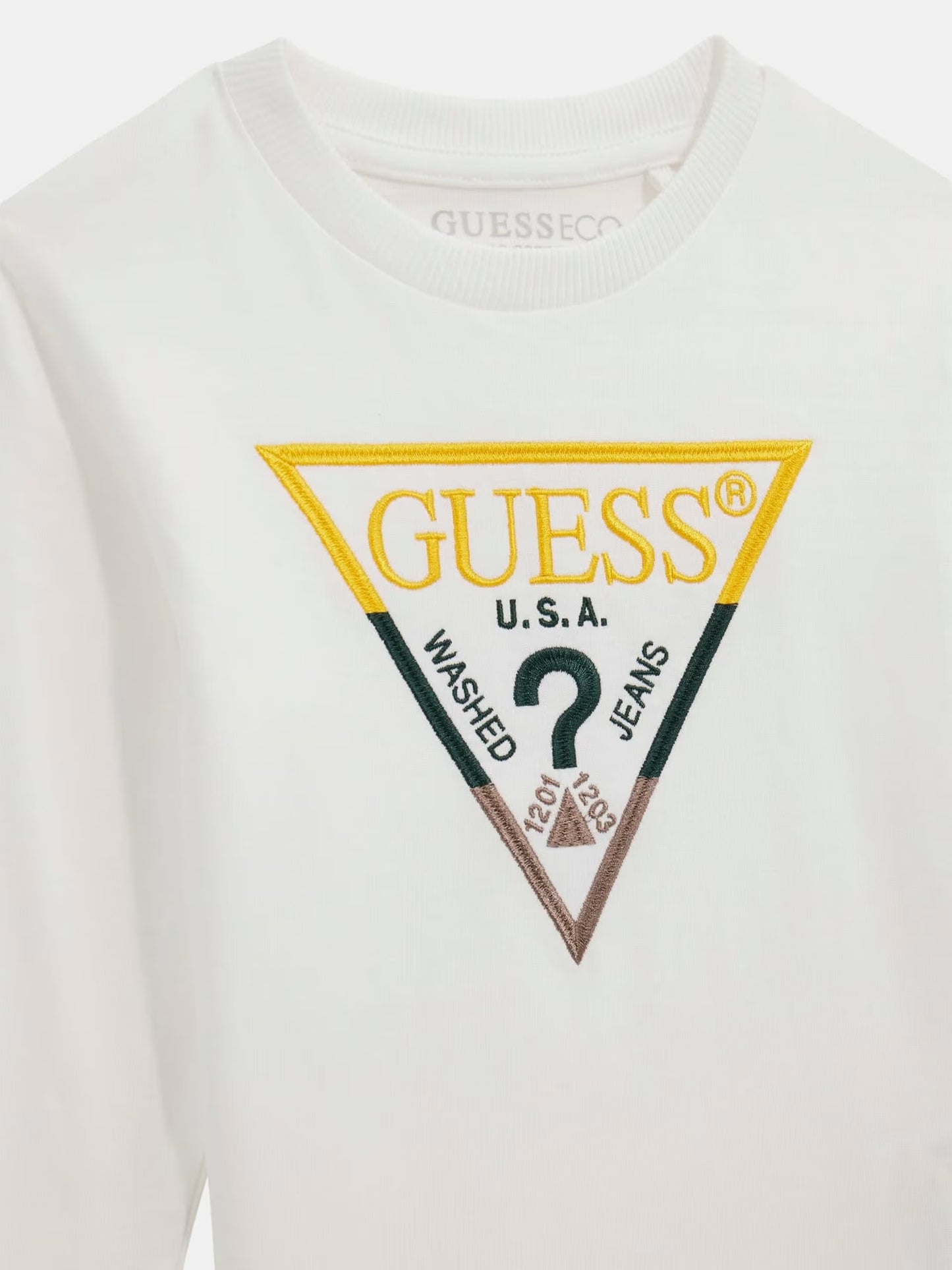GUESS KIDS TRIANGLE LOGO JERSEY T SHIRT