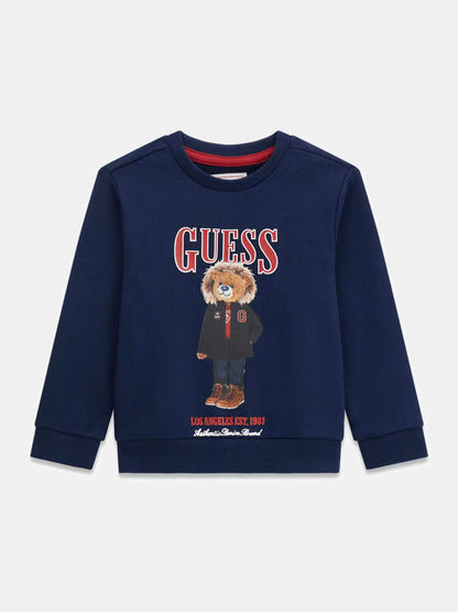 GUESS KIDS BEAR EMBROIDERY PULLOVER