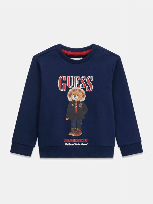 GUESS KIDS BEAR EMBROIDERY PULLOVER