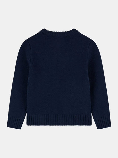 GUESS JEANS KIDS LOGO KNITTED SWEATER