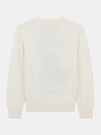 GUESS JEANS KIDS KNITTED EMBROIDERED SWEATER