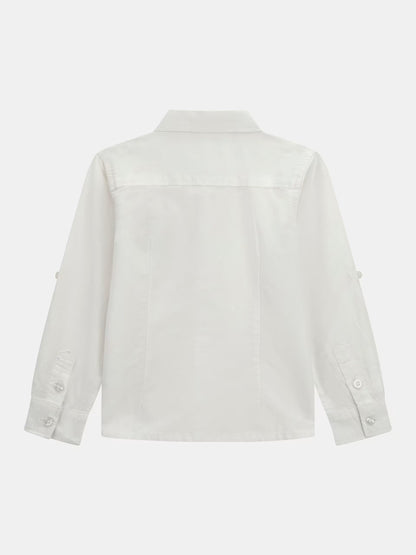 GUESS KIDS ADJUSTABLE TEDDY BEAR OXFORD SHIRT