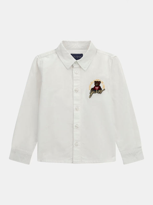 GUESS KIDS ADJUSTABLE TEDDY BEAR OXFORD SHIRT