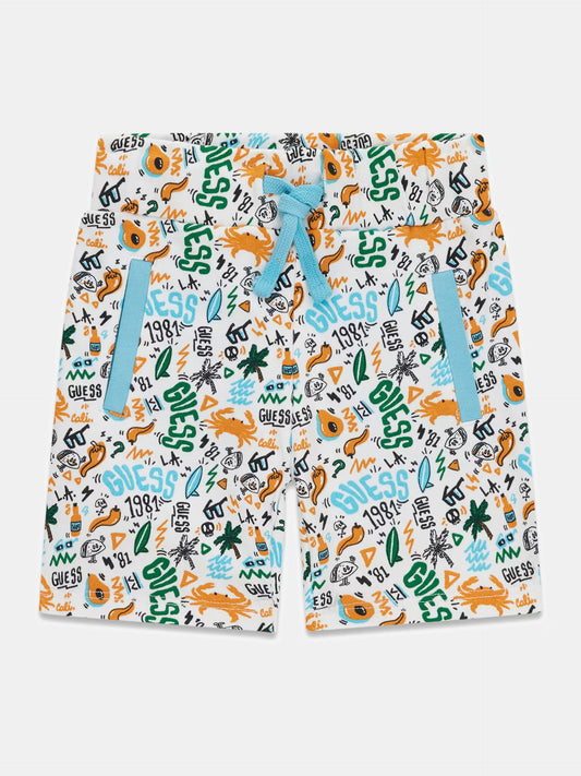 GUESS KIDS FRENCH TERRY MULTIPRINT BERMUDA