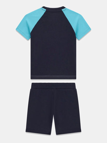 GUESS KIDS SET T SHIRT & TERRY SHORTS