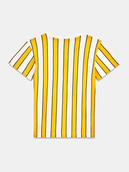 GUESS KIDS EMBROIDERY LOGO STRIPED T SHIRT