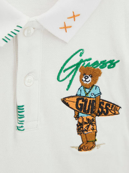 GUESS KIDS AI IMAGE GENERATED POLO T SHIRT