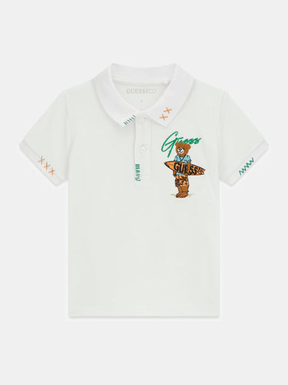 GUESS KIDS AI IMAGE GENERATED POLO T SHIRT