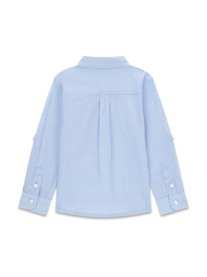 GUESS KIDS AJDUSTABLE MICROSTRIPED POPLIN SHIRT
