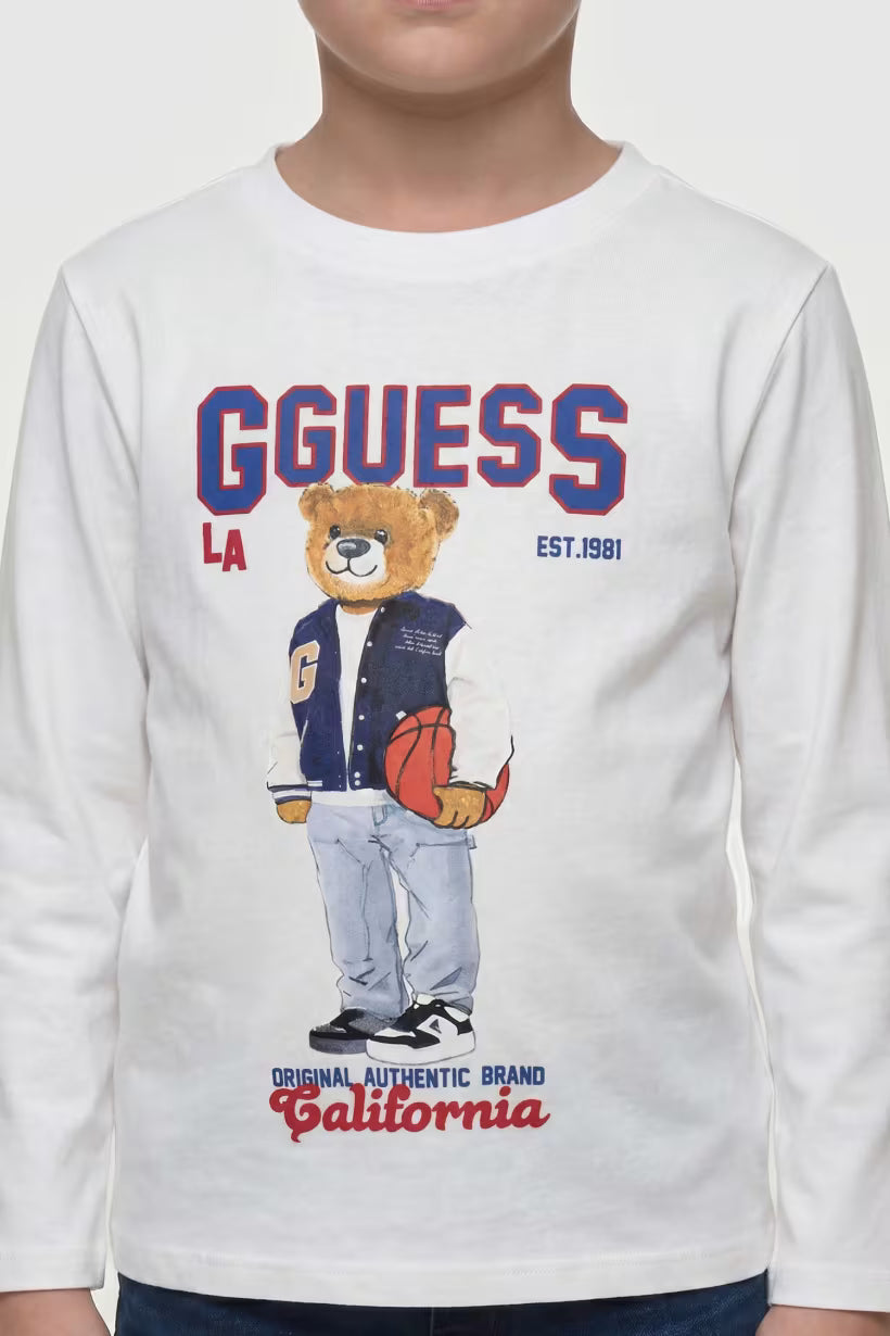 GUESS KIDS BABY BEAR LS T SHIRT