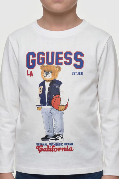 GUESS KIDS BABY BEAR LS T SHIRT