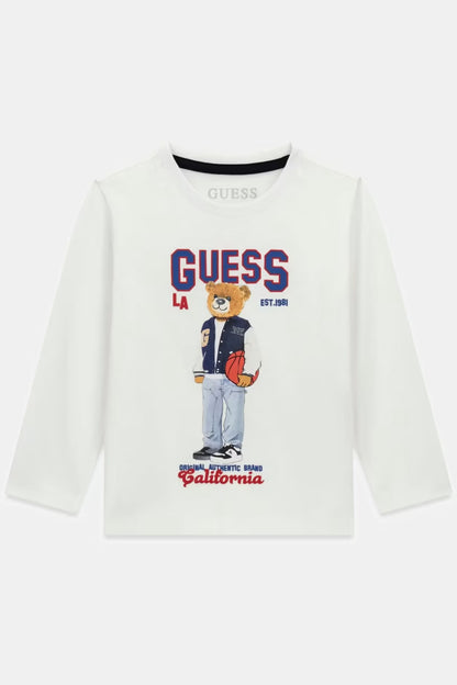 GUESS KIDS BABY BEAR LS T SHIRT