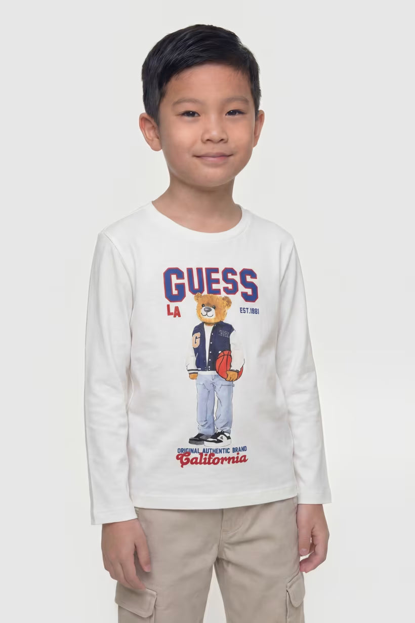 GUESS KIDS BABY BEAR LS T SHIRT