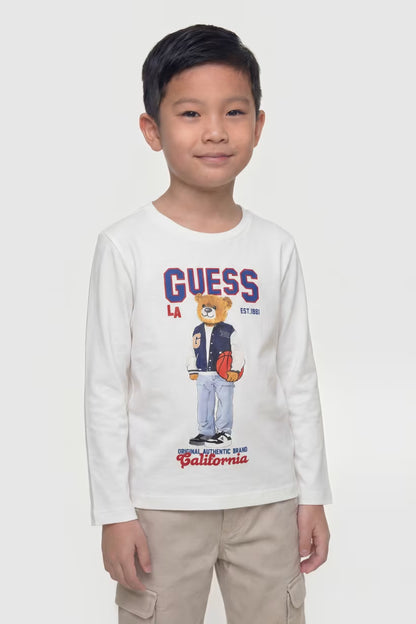 GUESS KIDS BABY BEAR LS T SHIRT