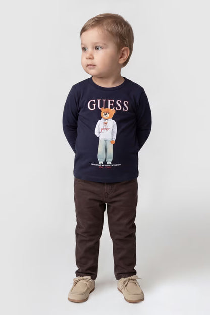 GUESS KIDS BABY BEAR LS T SHIRT