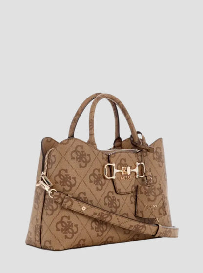 GUESS JANIE LOGO GIRLFRIEND SATCHEL BAG