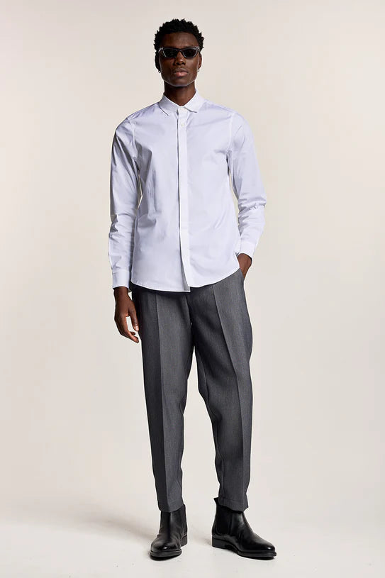 P/COC POPLINE PLACKET SMIM SHIRT