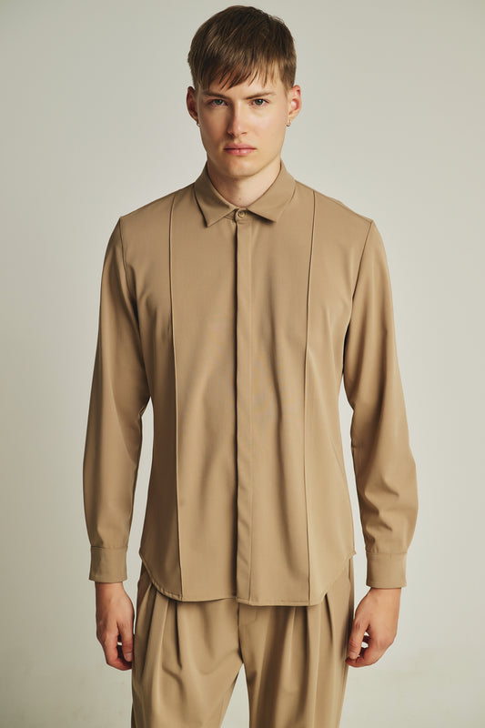 P/COC REGULAR COVERED PLACKET SHIRT