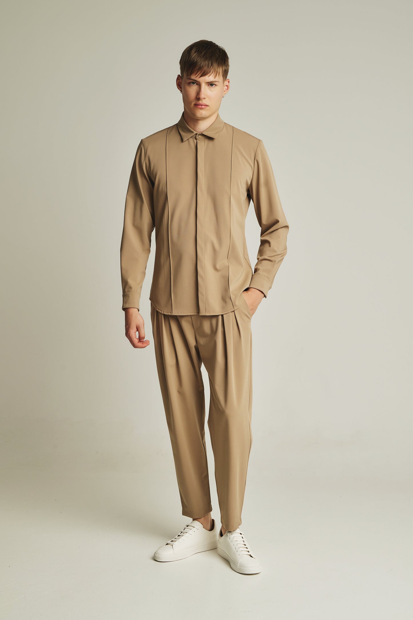 P/COC REGULAR COVERED PLACKET SHIRT