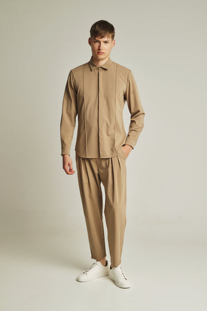 P/COC REGULAR COVERED PLACKET SHIRT