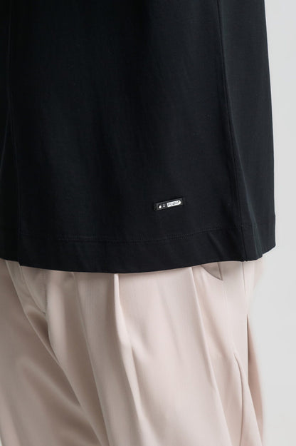P/COC SHORT SLEEVE BLOUSE WITH DECORATIVE STITCHING