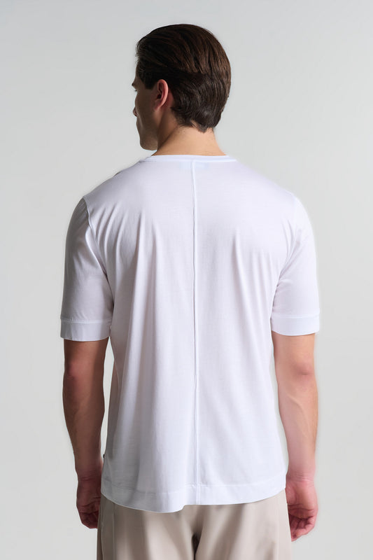 P/COC SHORT SLEEVE BLOUSE WITH DECORATIVE STITCHING
