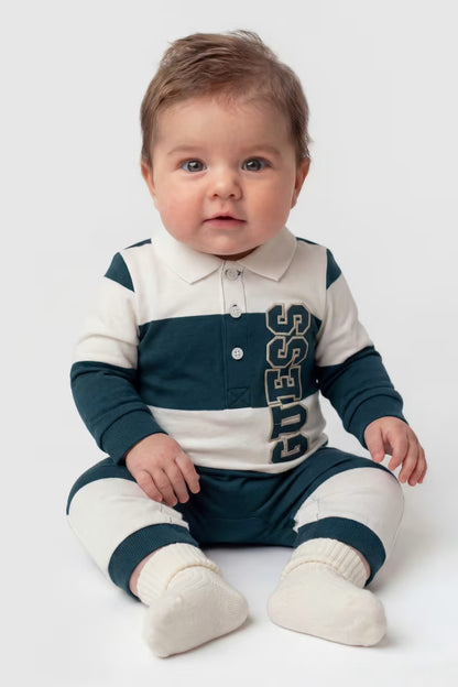 GUESS KIDS BOYS INTERLOCK POLO OVERALL