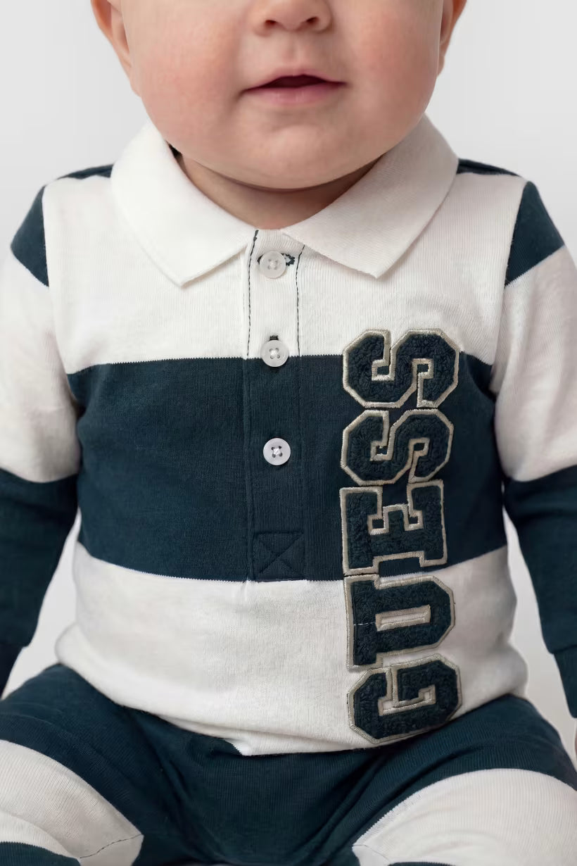 GUESS KIDS BOYS INTERLOCK POLO OVERALL