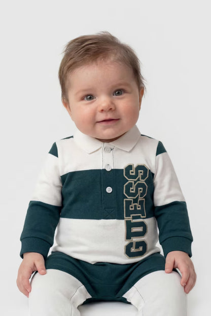 GUESS KIDS BOYS INTERLOCK POLO OVERALL