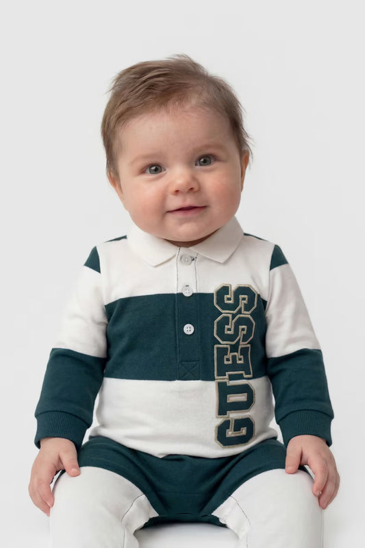 GUESS KIDS BOYS INTERLOCK POLO OVERALL
